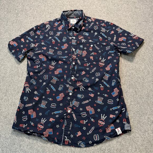 Free Planet Other - Men's Free Planet Patriotic American Flag 4th of July Short Sleeve Shirt Size M
